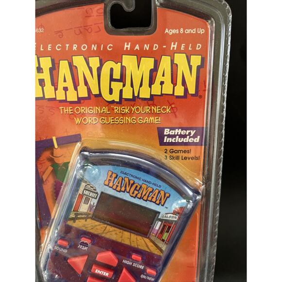 Hangman Vintage 1999 Electronic Handheld Game Milton Bradley Hasbro BRAND NEW - Picture 2 of 4